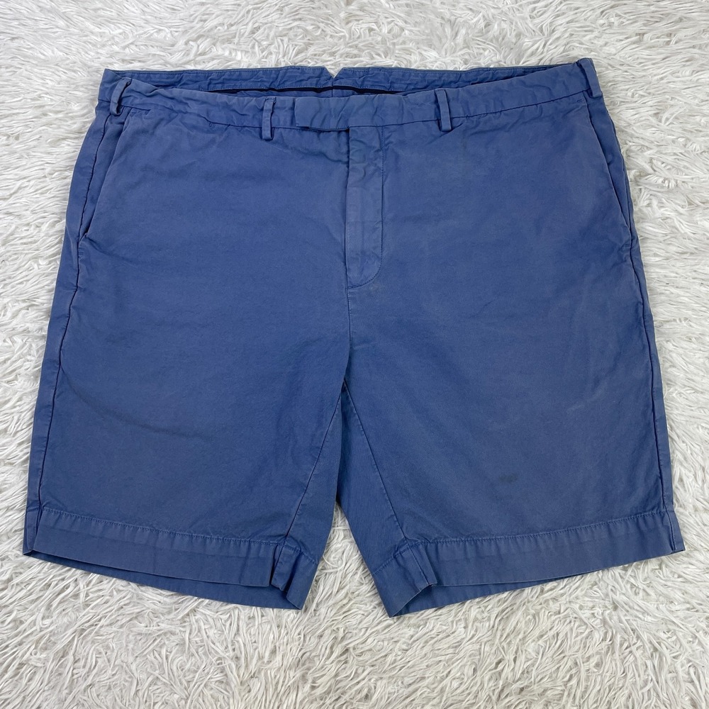 VTG Polo Ralph Lauren Shorts Mens 38 Blue Slim‎ GI Fit 8" Chino Casual Cotton